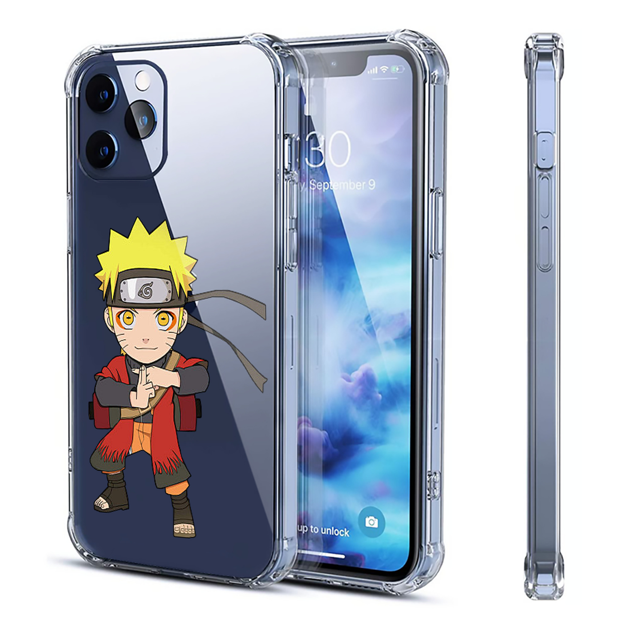 （画像用） NARUTO -ナルト- うずまき ナルト Uzumaki Naruto 【iPhone 12シリーズ対応】透明スマホケース（クリアソフトケース）